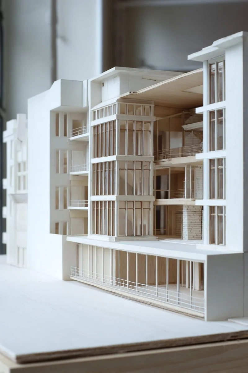 Architectural model of a Wheatsheaf Property conversion